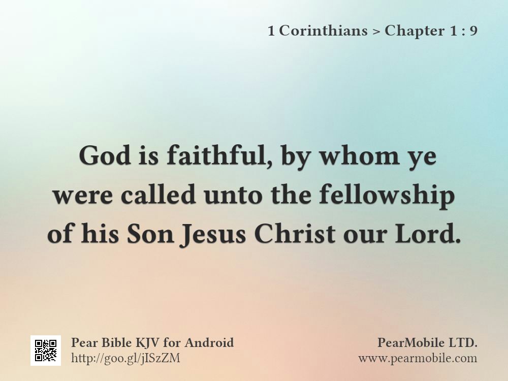 1 Corinthians, Chapter 1:9